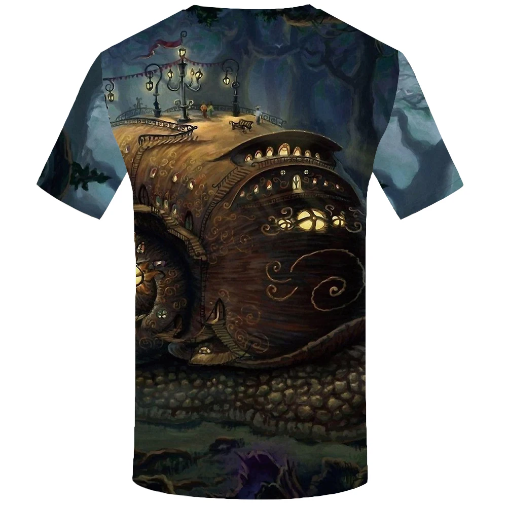 KYKU Spacecraft T Shirt Men Mechanical Tshirt Funny T Shirts Hip Hop Tee Streetwear Mountain 3d T-shirt Black Mens Clothing 2018