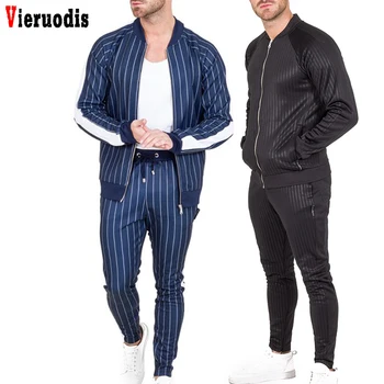 

Men's New 2019 Male Sweatshirt Autumn Hoodies Tracksuit Set High Street Jackets Sweatpants Multi-pocket Fashion Trousers Sets