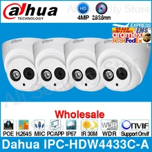 Dahua IPC-HDW4433C-A 4MP HD POE сеть Starnight IR мини купольная IP камера Встроенный микрофон Onvif CCTV от IPC-HDW4431C-A