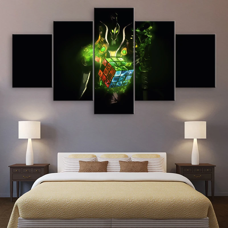  5 Panel Canvas Wall Art Painting Dota 2 Character Game Poster Home Decor For Living Room Canvas Pri