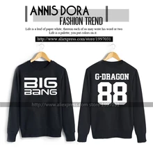 KPOP BIGBANG GDRAGON Топ тэянг SEUNGRI DAESUNG именные цифры тот же стиль пуловеры свитер