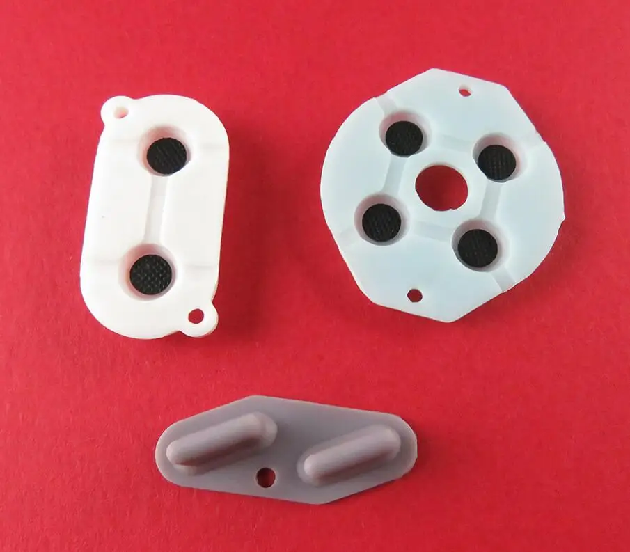Красочный силиконовый Кондуктивный клеящим материалом для game boy классический ГБ силиконовый резиновый коврик для ключей консоли диметилглицын Системы 5 компл./лот - Цвет: grey