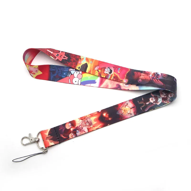 P2203 Dongmanli Gravity Фолс Детские брелки lanyards держатель удостоверения личности ID карта Пропуск Тренажерный зал мобильный телефон USB бейдж держатель ключевой ремень