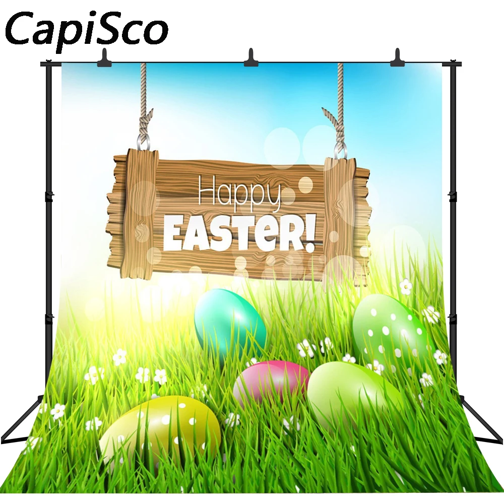 

Capisco Easter photography background colorized egg baby photography backdrops wooden vinyl photo backdrop fond studio props