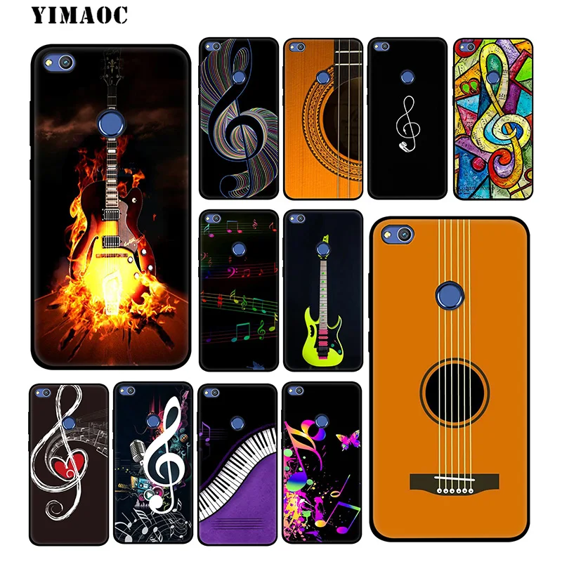 

YIMAOC Music Life Guitar Soft Case for Huawei Honor View 20 10 8X 8 8C 6A 7A 7X 7C Lite Pro Y9 Y7 Y6 Prime 2018 2017
