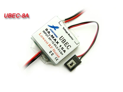 

1PCS Hobbywing Voltage Monitor Voltage Tester External 8A UBEC High Current UBEC for RC Helicopter Fixed Wing Accessories