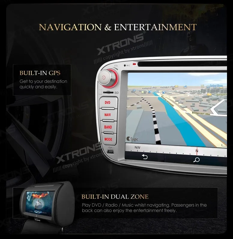 Perfect 7" HD Silver Special Car DVD for Ford Focus 2007-2010 & S-Max 2008-2011 & Mondeo 2004-2011 & C-Max 2008-2010 & Galaxy 2010-2011 9