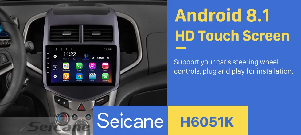Discount Seicane Android 8.1 8-Core 9" Car GPS Multimedia Player For 2010 2011 2012 2013 Chevy Chevrolet AVEO Navi Stereo Support DVR SWC 0