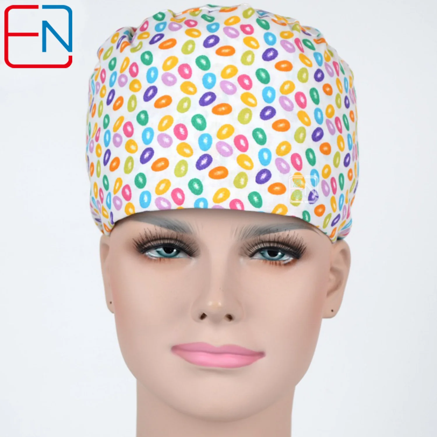 

Hennar Scrub Caps For Women Medical Colorful Candy Printing Scrub Caps Hospital Surgical Women Nurse Hat Uniform Adjustable Caps