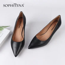SOPHITINA – escarpins à bout pointu en cuir véritable pour femmes, chaussures à talons hauts de 5 cm, à enfiler, faites à la main, à talons fins, SC169