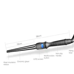 ЖК-бигуди конические щипцы для завивки Однотрубная керамическая глазурь груша цветок конус Электрические волосы кудрявые волосы Общая