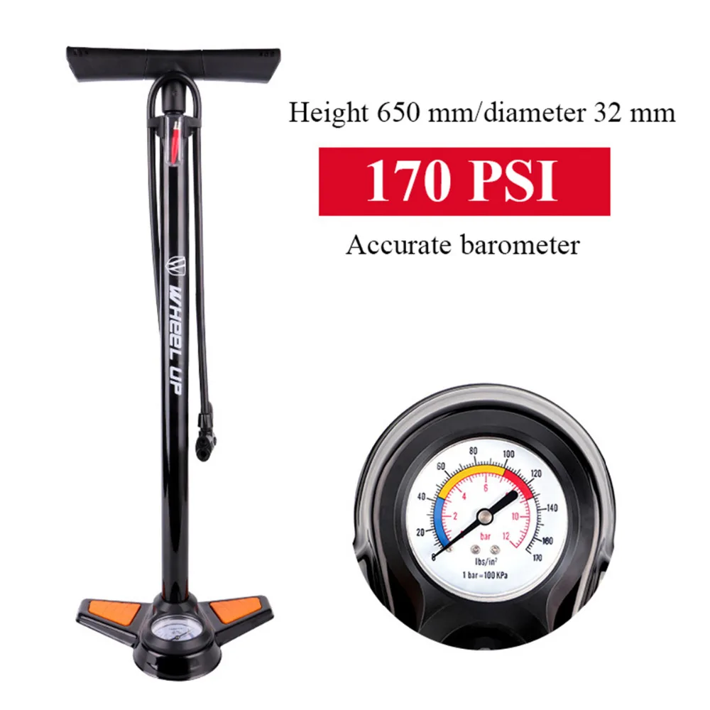 

Bicycle Pump Portable Cycling Air Pump Supply Inflator built High Pressure MTB Mountain Bike Multi-functional Pumps with Gauge