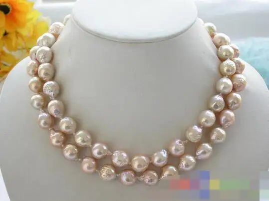 

song voge gem nanJ0349 lustre pink almost round keshi reborn PEARL NECKLACE