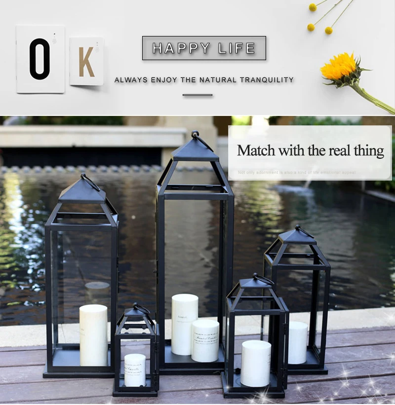Wall Candle Holders Decoration Maison Christmas Candlestick Moroccan Décor Centre De Table Mariage Lantern Candle Crystal Candle (2)