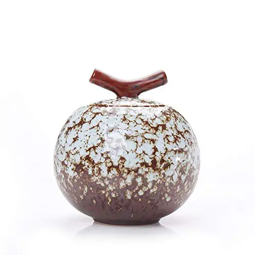 

Branch Ceramic Memorial Keepsake Pet Urns - Extra Small Holds Up to 20 Cubic Inches of Ashes Soil Color Cremation Urn for Ashes