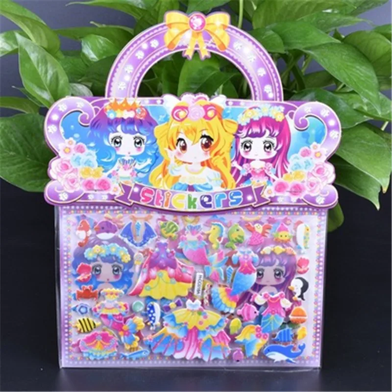 1PC Double Layer Cute Princess Girls Dress Up Sticker DIY Diary Phone Laptop Book Kids Anime Kawaii Stickers Toys for Children 1PC Double Layer Cute Princess Girls Dress Up Sticker DIY Diary Phone Laptop Book Kids Anime Kawaii Stickers Toys for Children