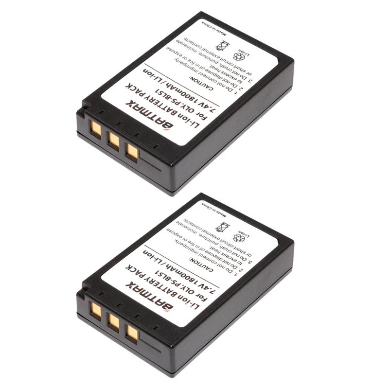 Batmax 2Pcs PS BLS1 PS BLS1 PSBLS1 Rechargeable Battery for Olympus PEN