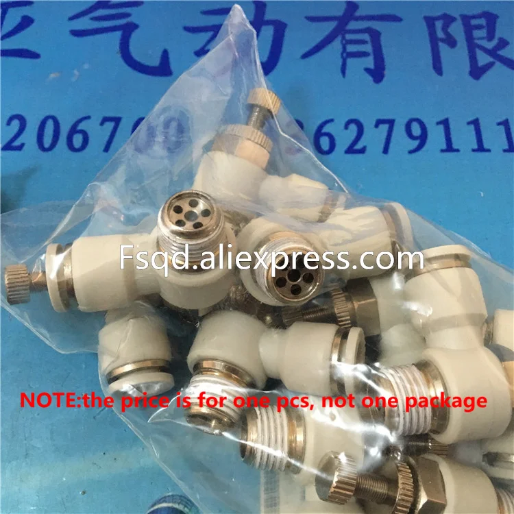 

SL10-01 SL10-02 SL10-03 SL10-04 Airtac connector . pneumatic components L type throttle valve joint, have stock