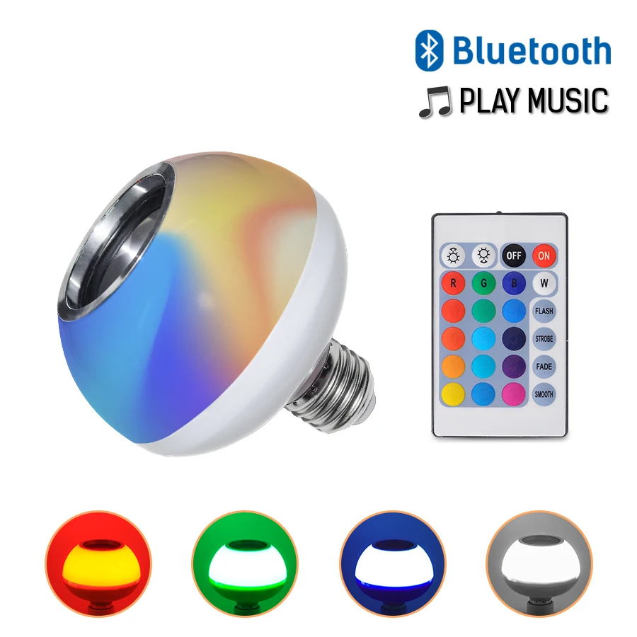 E27 16Color Changing Magic Bulb Lamp 110-265V Bluetooth control RGB Led Light Home Decoration Interior Bowl shaped Bombilla LED | Лампы и