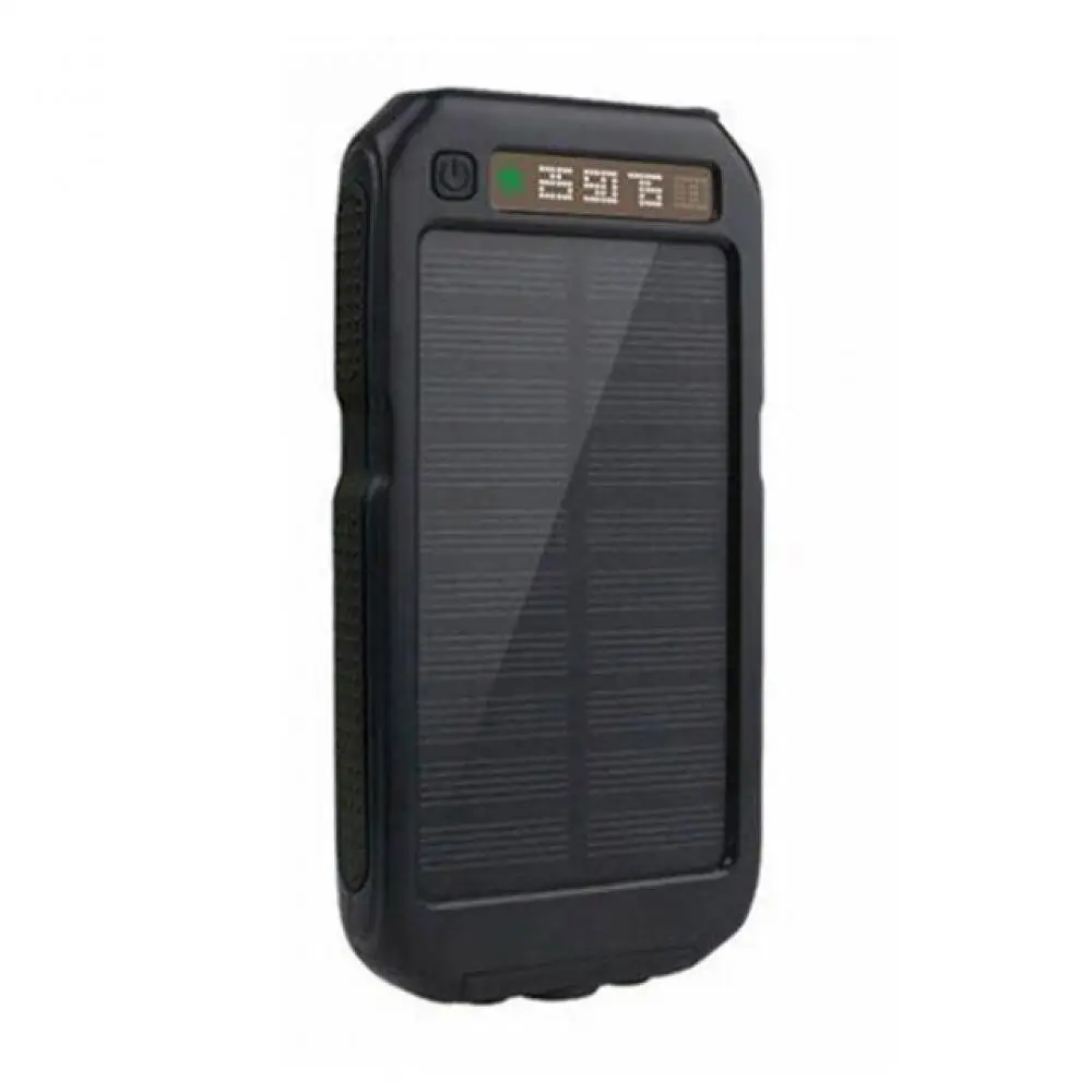 

10000mah Solar Power Bank External Battery Power Bank 2 USB LCD Powerbank Portable Mobile Phone Charger External Battery Pack