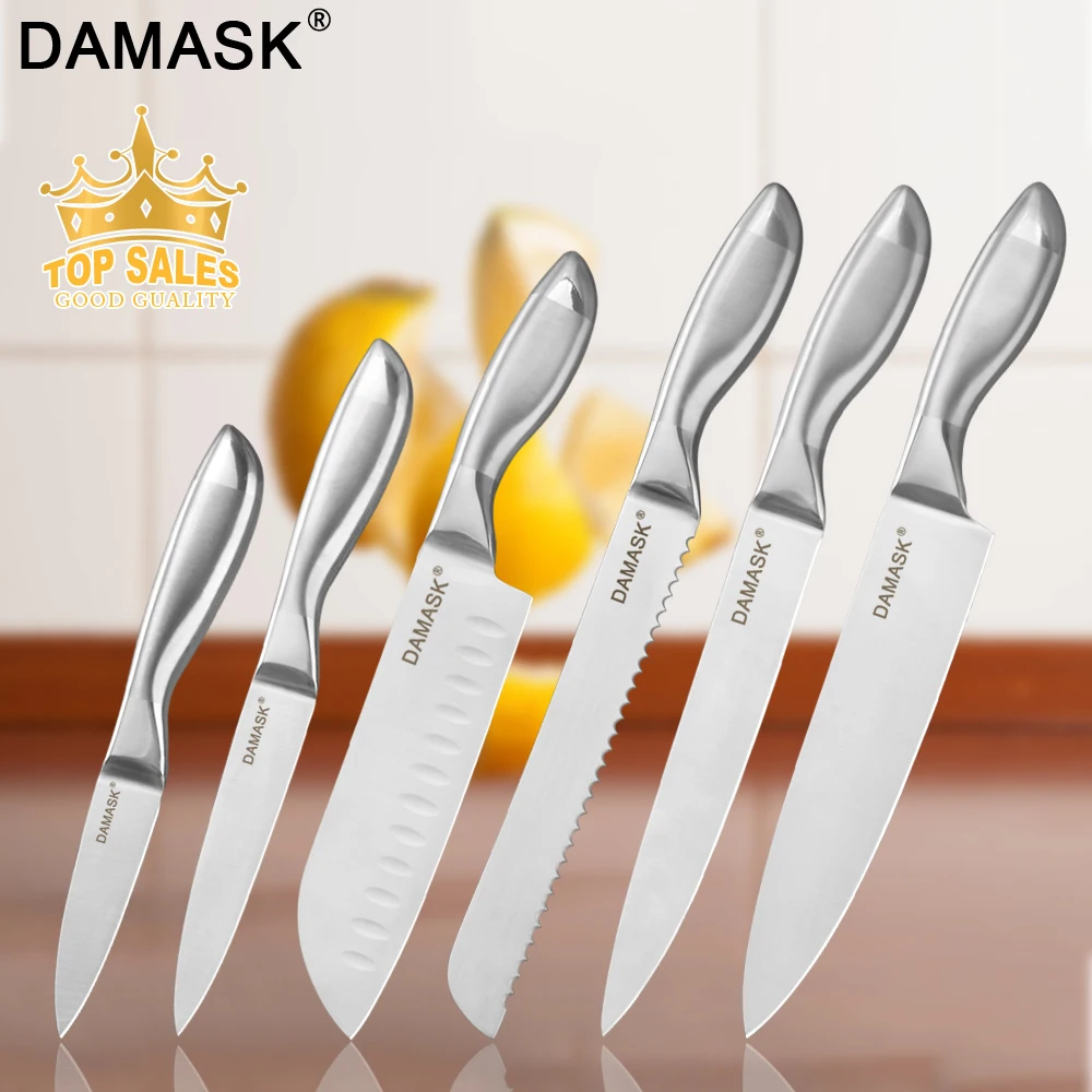 

Damask Stainless Steel Kitchen Knife Japanese Chef Knife Set Chef's Cook Kitchen Knife Lightweight Cleaver Cooking Accessories