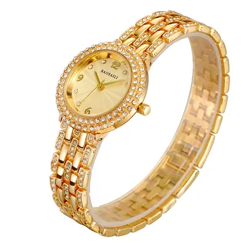 

BAOSALI Silver Gold Dial Quartz Clock 2019 Luxury Women Lady Casual Dress Quartz Wrist Watches Hot Femme Relogio