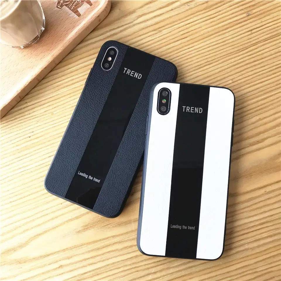 Luxury PU Leather + Silicone Mirror Case For iphone X Plexiglass Back IPHONE XR 6 6s 7 8 Plus XS MAX Cover Phone Cases |