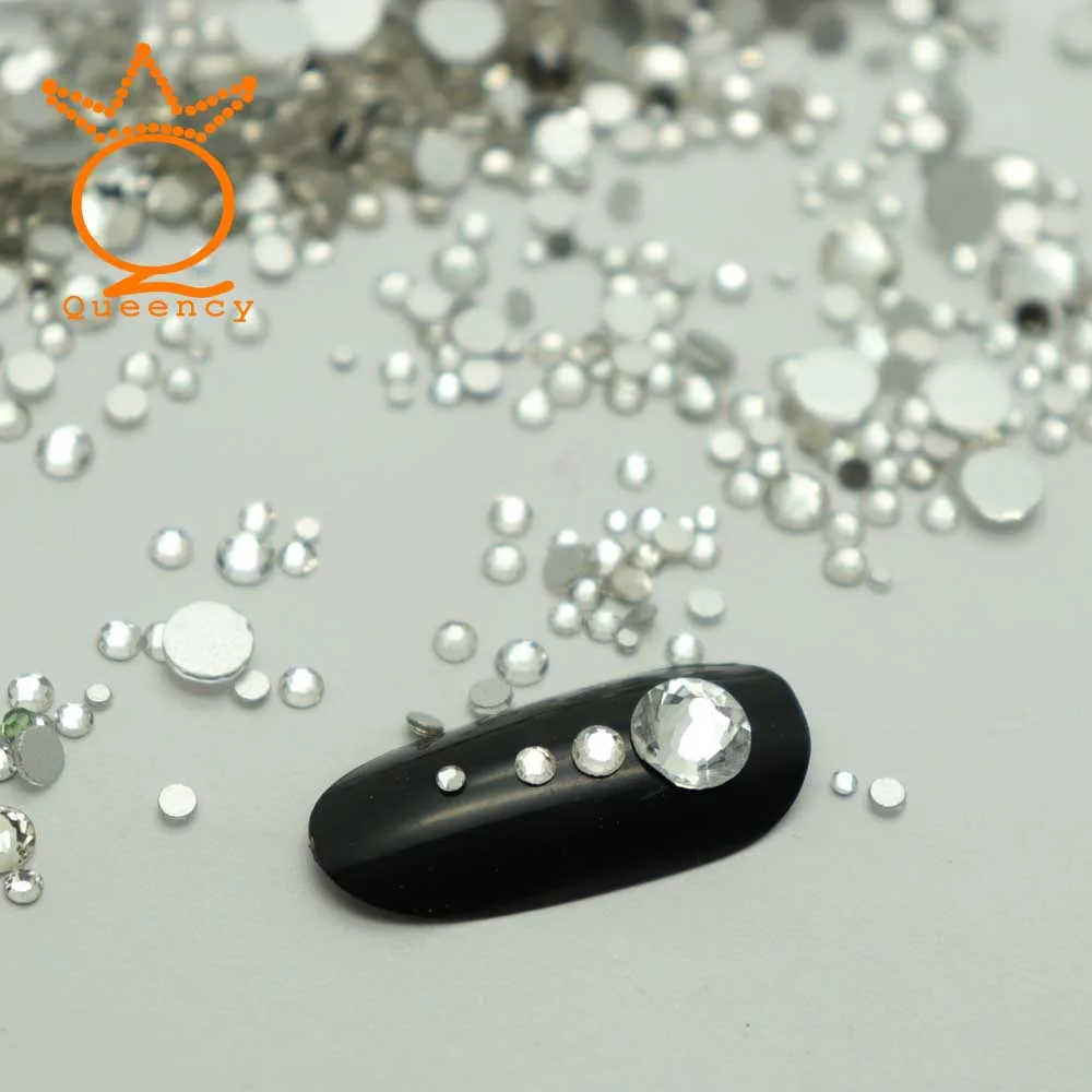 

Mix Glitter Rhinestones Clear Crystal SS3-SS30 Non Hot Fix FlatBack Strass Sewing & Fabric Garment Rhinestone Nail Art Stone