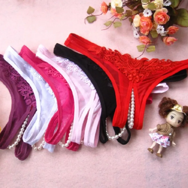 Womens Panties For Sex Thongs Sexy Lingerie Briefs Open Crotch Pants 