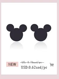 SMJEL Mini Animal Earing Mickey Earrings for Women Bijoux New Kids Earring Small Ear Studs Pendientes Cartoon Jewelry oorbellen