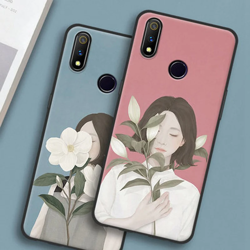 Чехол 6 3 &quotдля OPPO Realme pro чехол seven girl flower мягкий силиконовый из ТПУ для телефона