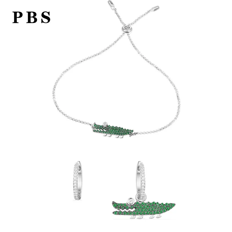 

PBS High Quality 1:1 925 Sterling Silver Exquisite Green Crocodile Ear Nail Logo Free Package Manufacturers Wholesale