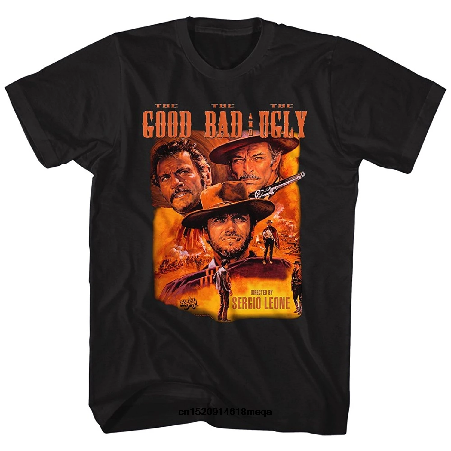 t shirt John Wayne Color Group Good Bad Ugly Bad Western Movie Poster ...