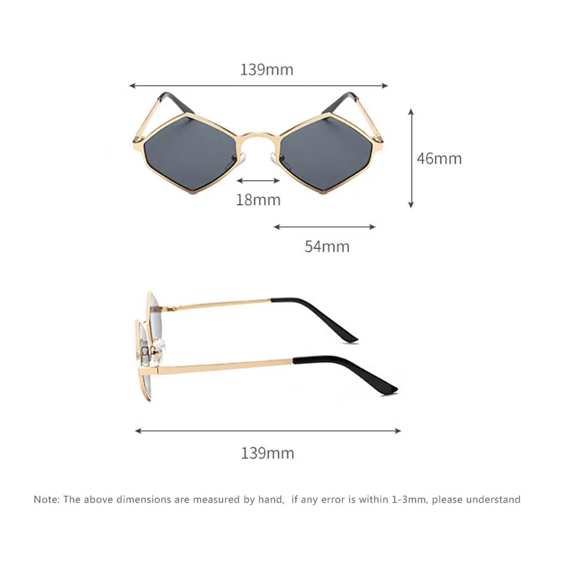 Мужские и женские солнцезащитные очки, неравномерность, полигон, металлическая оправа, очки для вождения, Ромб, очки, фирменный дизайн, Gafas, уникальная Мода