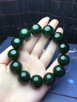 

Certificate Natural Green Jade Jasper Jade Green Crystal Grade A 18mm Round Beads Stretch Healing Stone Best Gift AAAAA