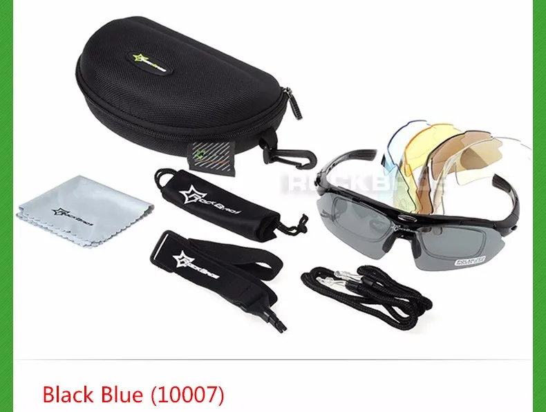 RockBros Polarized 5 Lens Outdoor Sports Hiking Climb Bicycle Cycling Sun Glasses Bike Sunglasses TR90 Eyewear Goggles