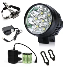 NEW Bicycle Light 7x CREE XM-L T6 LED Bike Headlight 8400 Lumen Mountain Bike Lamp Fishing Light 9600mAh Waterproof Battery Pack