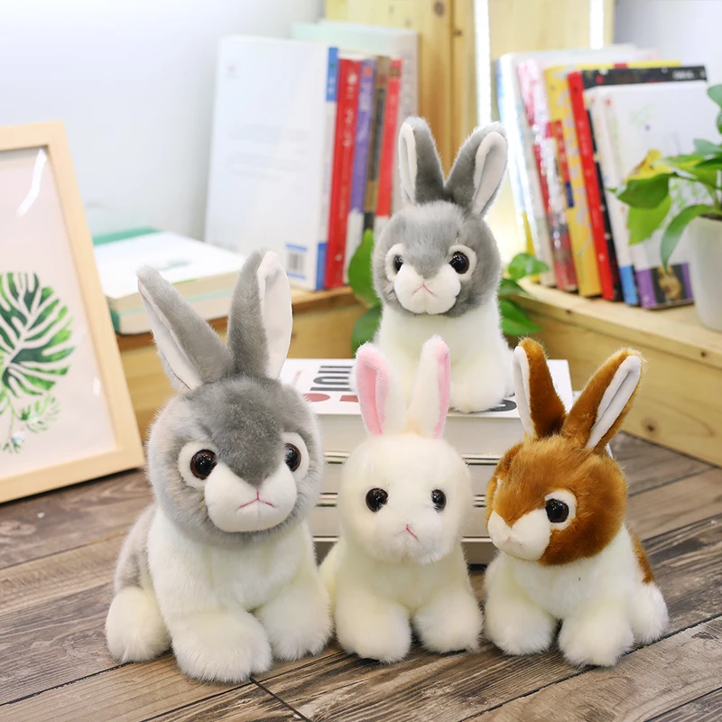 

Simulation rabbit plush cute hare stuffed super soft bunny doll high quality animal toy baby Comfort toy lovely gift for girl