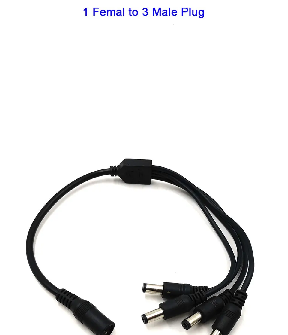 dc connector plug 1 femal to 2 3 4 5 8 male plug  Jack Splitter Adapter cable (3)