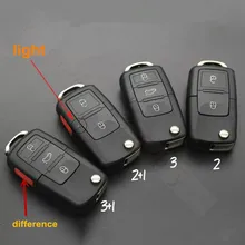 Чехол для дистанционного ключа с откидной крышкой для VW Passat B5 POLO Tiguan Golf car, без ключа, без чипа внутри