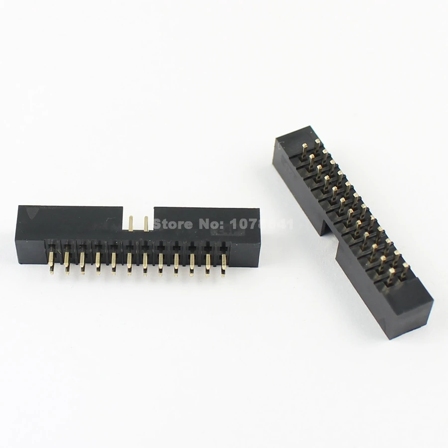 

10 Pcs Per Lot 2mm 2x12 Pin 24 Pin Straight Male Shrouded PCB Box header IDC Socket