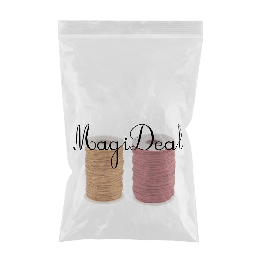 2Pcs 1.2mm Durable Leather Sewing Waxed Thread Cord For DIY Handicraft Tool Hand Stitching Thread 70 Meters
