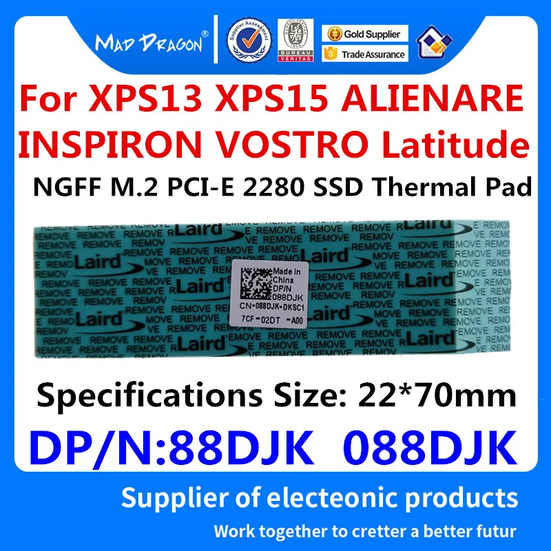 NVMe NGFF M.2 PCIE 2280 SSD Thermal Pad For Laird TFLE X550 Conductive
