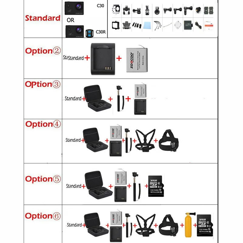 SOOCOO Action Camera C30R Remote control 4K