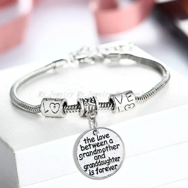 12pc Lot Love Between A Grandmother And Granddaughter Is Forever 12pc Lot Love Between A Grandmother And Granddaughter Is Forever Charms Bracelet Bangle For Women