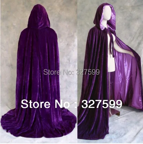 В готическом стиле вельветовый плащ с капюшоном готическое Викка халат