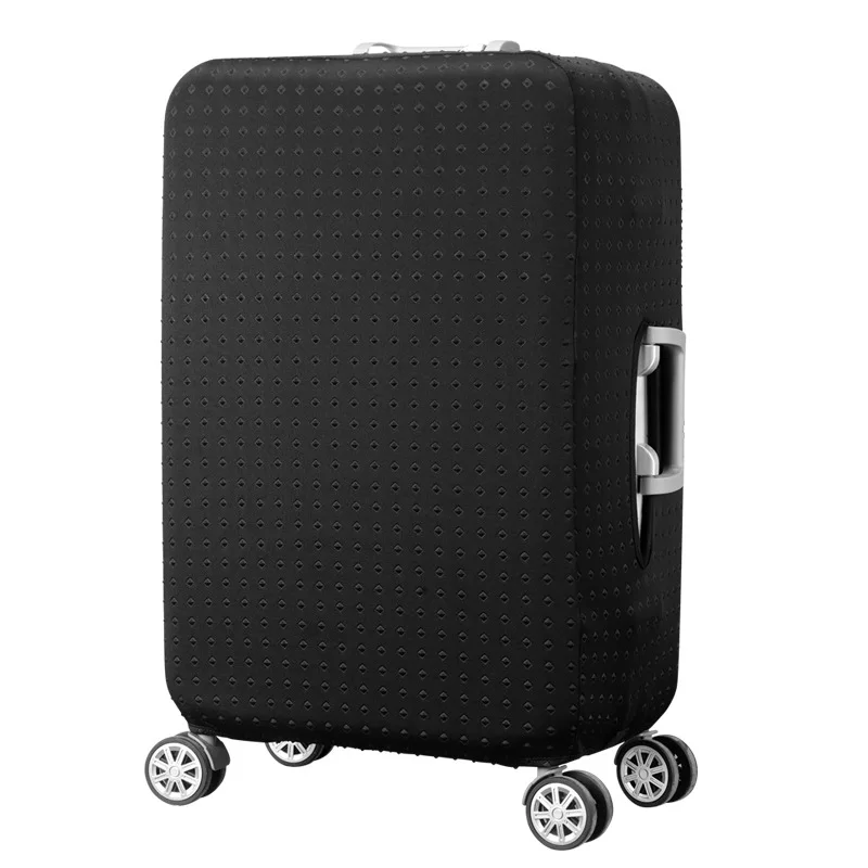 QIAQU бренд путешествия утолщенный Эластичный цвет карта мира защитный чехол на чемодан относится к 18-32 дюймов чехол Аксессуары для путешествий - Цвет: Spotted black