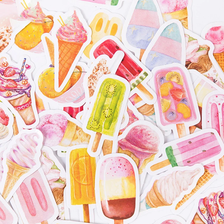 44 шт Лето icecream эскимо дизайн стикер как подарок тег Рождественский украшение