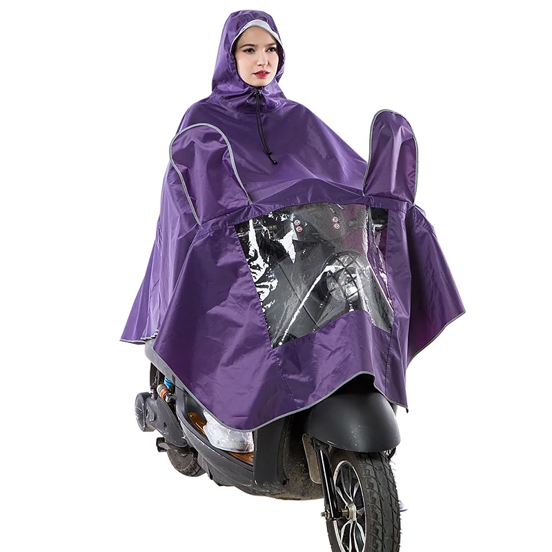 9.Thicken Big hat Motor Cycle Rain Coat Electrombile Women's Raincoat Waterproof Rain Poncho Men Windbreaker Polyester Motorcycle Raincoat