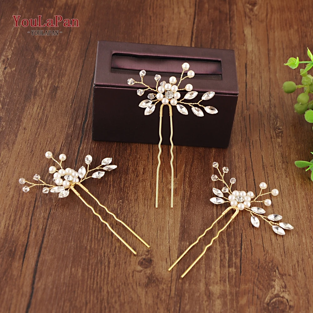 

YouLaPan HP57 Wedding Tiara Bridal Clips Bride Hair Jewelry Wedding Hair Pins Wedding Hair Accessories Wedding Headwear